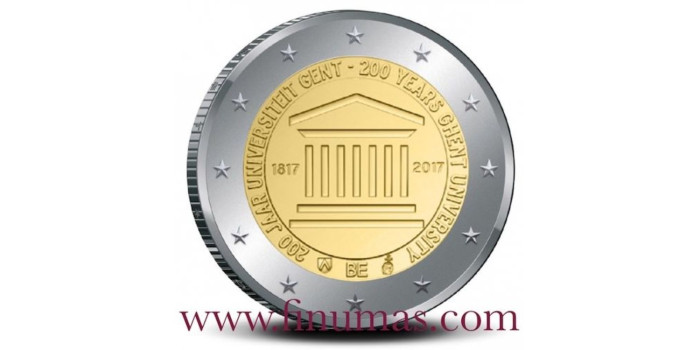 2 EUROS CONMEMORATIVOS BELGICA 2017 "UNIVERSIDAD GENT"