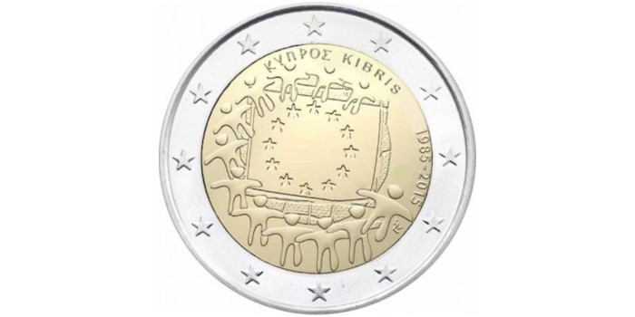 2 EUROS CONMEMORATIVOS CHIPRE 2015 "BANDERA"