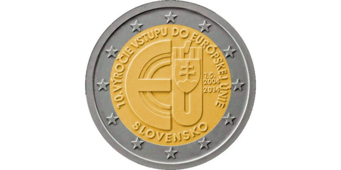 2 EUROS CONMEMORATIVOS ESLOVAQUIA 2014