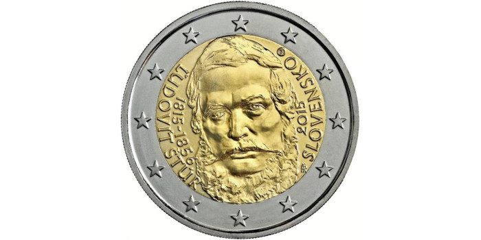 2 EUROS CONMEMORATIVOS ESLOVAQUIA 2015 "LUDOVIT"