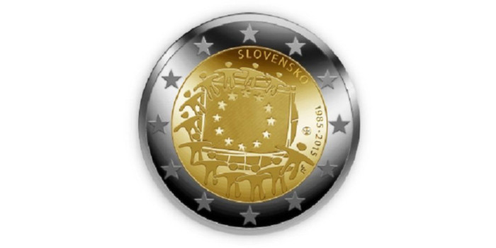 2 EUROS CONMEMORATIVOS ESLOVAQUIA 2015 "Bandera"