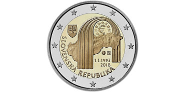 2 EUROS CONMEMORATIVOS ESLOVAQUIA 2018 "ANIVERSARIO"