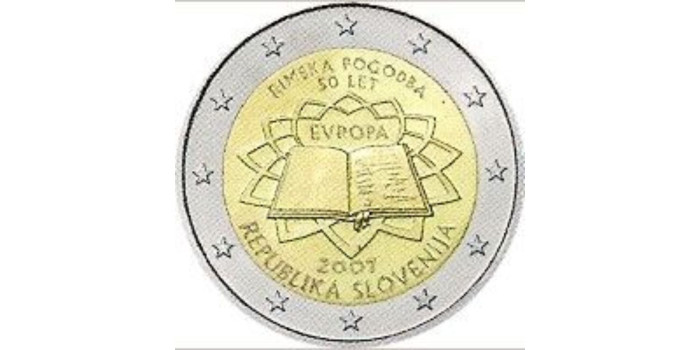 2 EUROS CONMEMORATIVOS ESLOVENIA 2007 T.R.