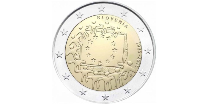 2 EUROS CONMEMORATIVOS ESLOVENIA 2015 "BANDERA"