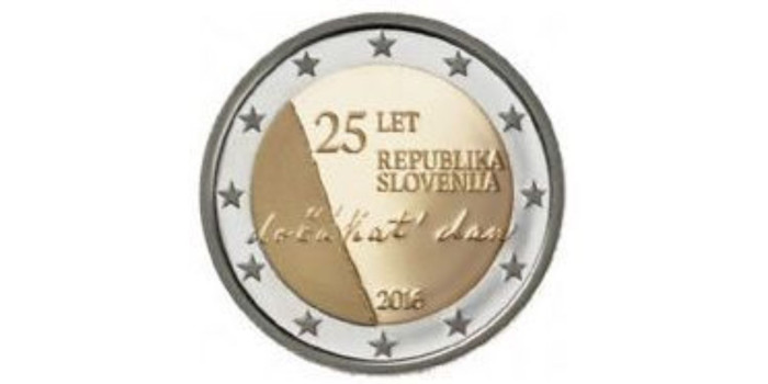 2 EUROS CONMEMORATIVOS ESLOVENIA 2016 "25º Aniv."