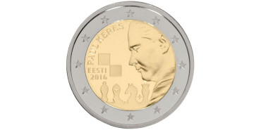 2 EUROS CONMEMORATIVOS ESTONIA 2016 "PAUL KERES"