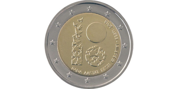 2 EUROS CONMEMORATIVOS ESTONIA 2018 "CENTENARIO REPUBLICA"