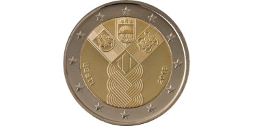 2 EUROS CONMEMORATIVOS ESTONIA 2018 "ESTADOS BALTICOS"