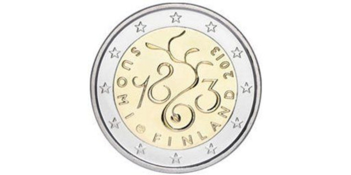 2 EUROS CONMEMORATIVOS FINLANDIA 2013 - 150º Anv del Parlamento