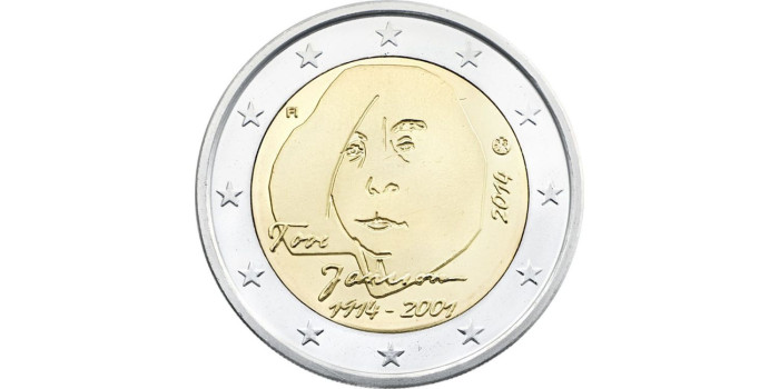 2 EUROS CONMEMORATIVOS FINLANDIA 2014 - 100º Anv nacimiento Tove Jansson