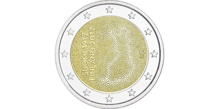 2 EUROS CONMEMORATIVOS FINLANDIA 2017 "Independencia"