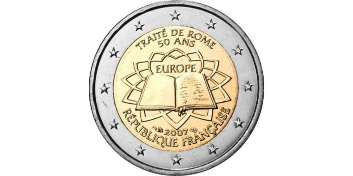 2 EUROS CONMEMORATIVOS FRANCIA 2007 T.R.