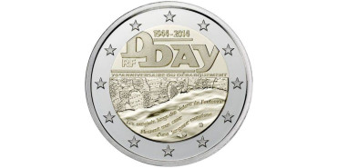 2 EUROS CONMEMORATIVOS FRANCIA 2014 "D-DAY"
