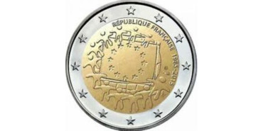 2 EUROS CONMEMORATIVOS FRANCIA 2015 "BANDERA"
