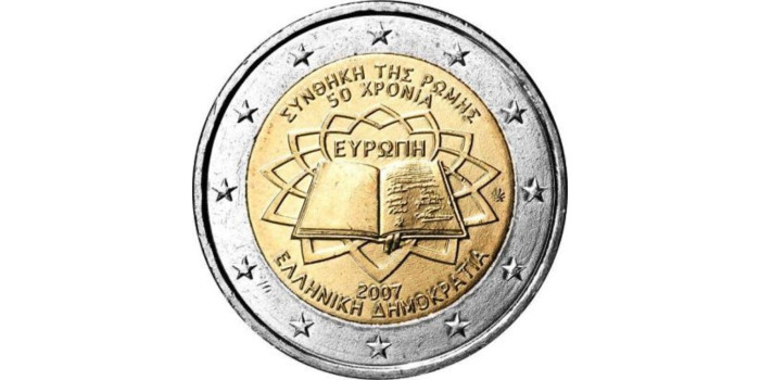 2 EUROS CONMEMORATIVOS GRECIA 2007 T.R.