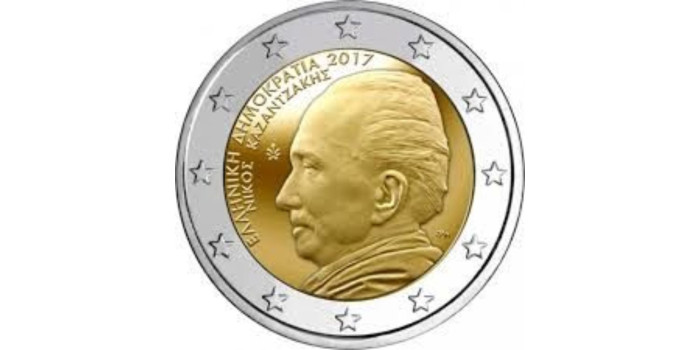 2 EUROS CONMEMORATIVOS GRECIA 2017 "Nikos Kazantzakis"