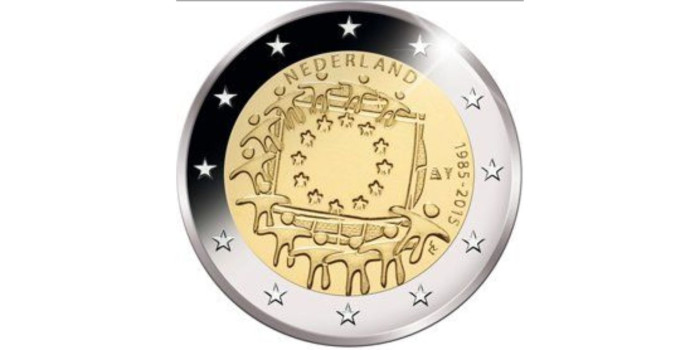 2 EUROS CONMEMORATIVOS HOLANDA 2015 " Bandera"