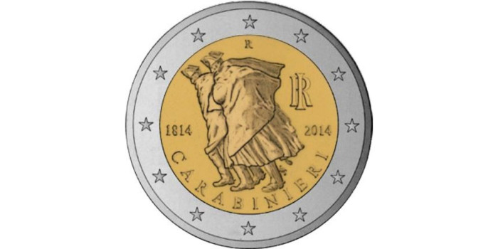 2 EUROS CONMEMORATIVOS ITALIA 2014 "CARABINIERI"