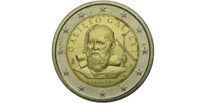 2 EUROS CONMEMORATIVOS ITALIA 2014 "GALILEO"