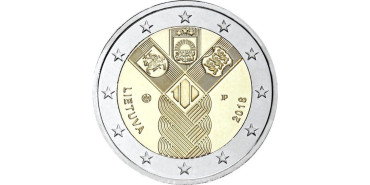 2 EUROS CONMEMORATIVOS LITUANIA 2018 "ESTADOS BALTICOS"