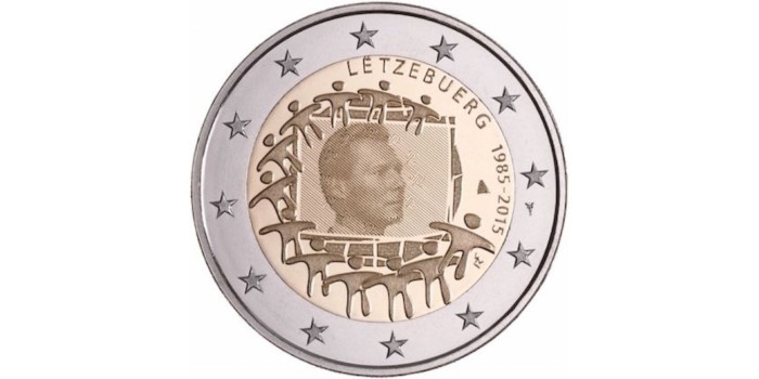 2 EUROS CONMEMORATIVOS LUXEMBURGO 2015 "Bandera"