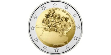 2 EUROS CONMEMORATIVOS MALTA 2013