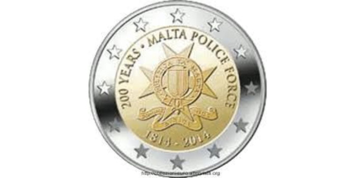 2 EUROS CONMEMORATIVOS MALTA 2014 "Policia"