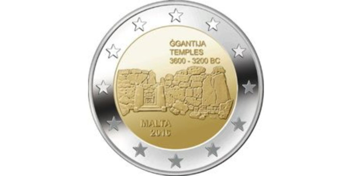 2 EUROS CONMEMORATIVOS MALTA 2016 "Ggantija"