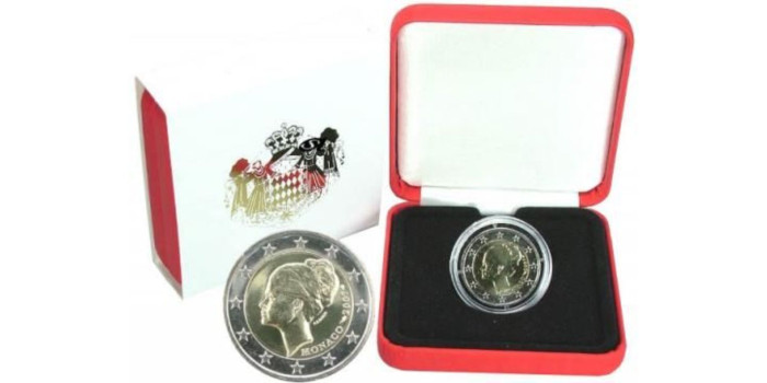 2 EUROS CONMEMORATIVOS MONACO 2007 "GRACE KELLY"