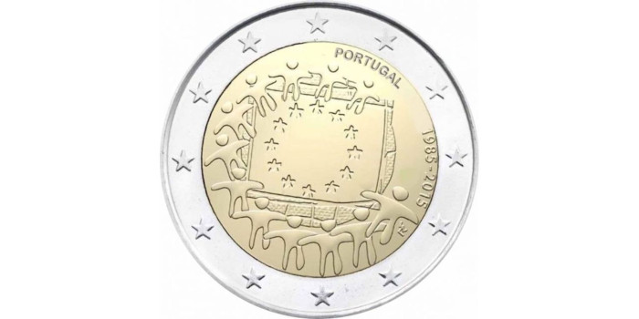 2 EUROS CONMEMORATIVOS PORTUGAL 2015 "BANDERA"