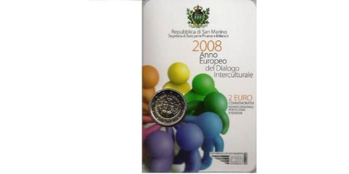 2 EUROS CONMEMORATIVOS SAN MARINO 2008
