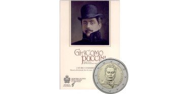 2 EUROS CONMEMORATIVOS SAN MARINO 2014 "Giacomo Puccini"