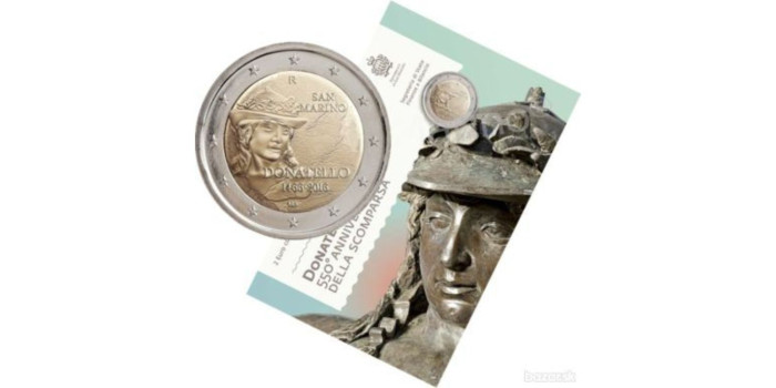 2 EUROS CONMEMORATIVOS SAN MARINO 2016 "DONATELLO"