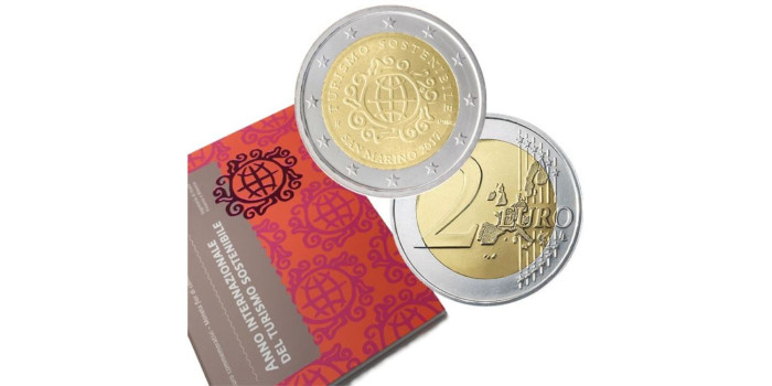 2 EUROS CONMEMORATIVOS SAN MARINO 2017 "TURISMO"