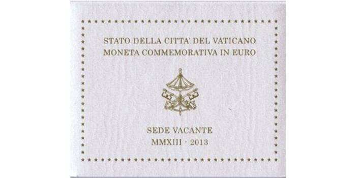 2 EUROS CONMEMORATIVOS VATICANO 2013 SEDE VACANTE