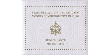 2 EUROS CONMEMORATIVOS VATICANO 2013 SEDE VACANTE