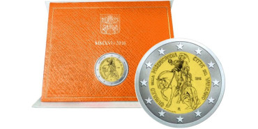 2 EUROS CONMEMORATIVOS VATICANO 2016 "Misericordia