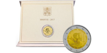 2 EUROS CONMEMORATIVOS VATICANO 2017 "SanPedro"