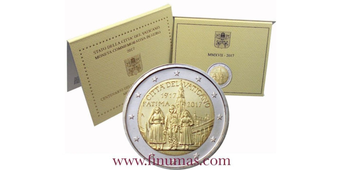 2 EUROS CONMEMORATIVOS VATICANO 2017 "Fatima"