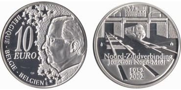 BELGICA - K-233 - 10 EURO 2002 PROOF  plata