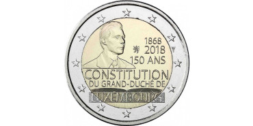 2 EUROS CONMEMORATIVOS LUXEMBURGO 2018 "CONSTITUCIÓN"