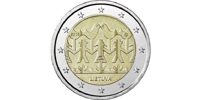 2 EUROS CONMEMORATIVOS LITUANIA 2018 "FESTIVAL"