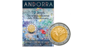 2 EUROS conmemorativo ANDORRA 2018 "Derechos Humanos"