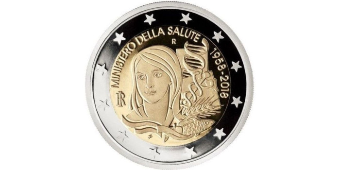 2 EUROS CONMEMORATIVOS ITALIA 2018 "MINISTERIO SALUD"