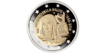 2 EUROS CONMEMORATIVOS ITALIA 2018 "MINISTERIO SALUD"