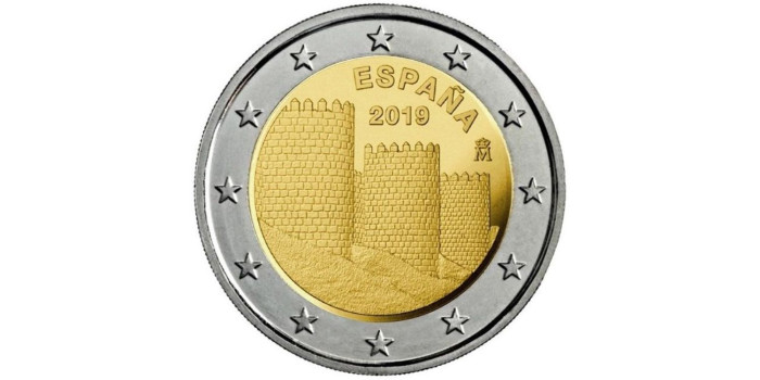 2 EUROS CONMEMORATIVOS ESPAÑA 2019 "AVILA"