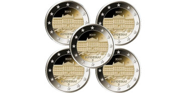 2 EUROS CONMEMORATIVOS ALEMANIA 2019 "BUNDESRAT" - 5 CECAS