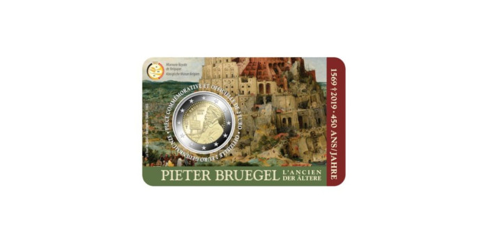 2 EUROS CONMEMORATIVOS BELGICA 2019 "PIETER"