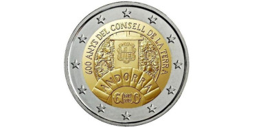 2 EUROS CONMEMORATIVOS ANDORRA 2019 "CONSELL DE LA TIERRA"