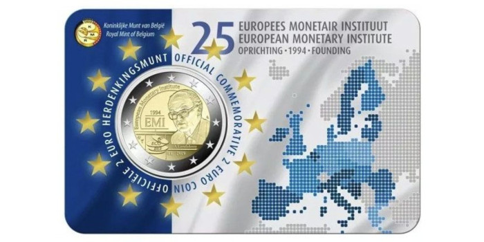2 EUROS CONMEMORATIVOS BELGICA 2019 "E.M.I"